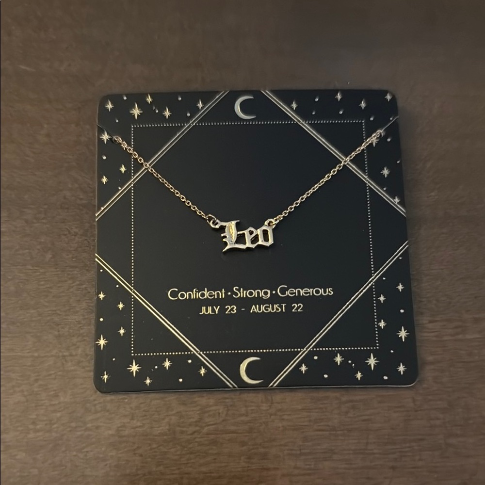New Gold Leo Zodiac Necklace